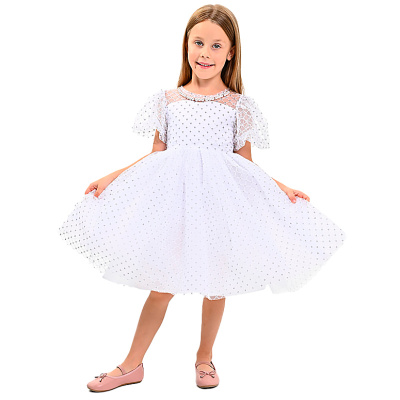 Платье летнее нарядное Alia kids 2381KG белое 1